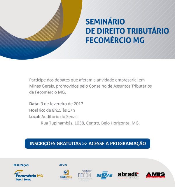 Site destaca participação de Sacha Calmon e Valter Lobato em seminário da Fecomércio/MG