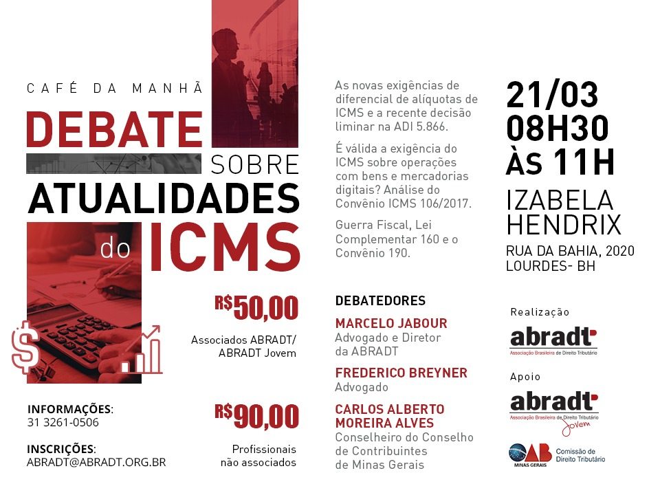 Frederico Breyner participará de debate sobre atualidades do ICMS