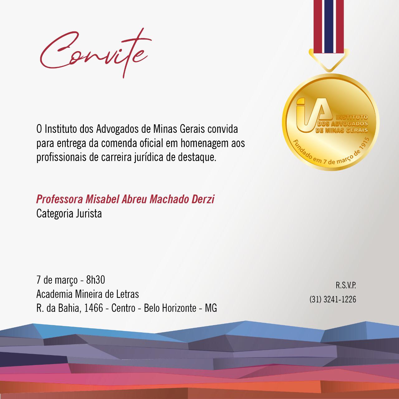 Misabel Derzi receberá comenda do IAMG