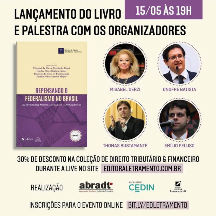 Repensando o Federalismo no Brasil: Misabel Derzi lança livro nesta sexta-feira