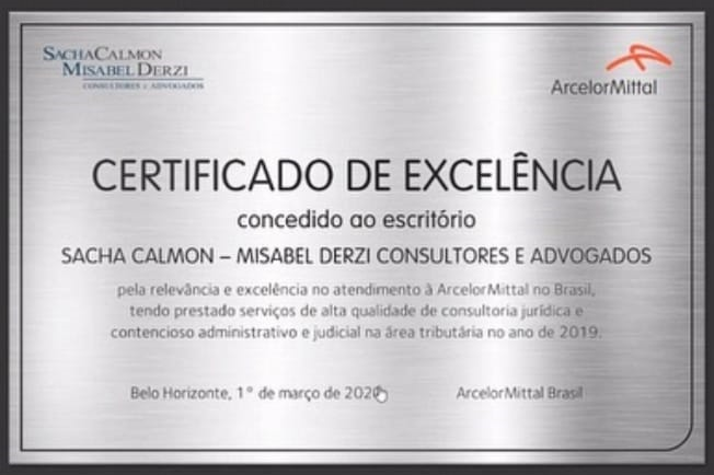 Escritório é agraciado com certificado de excelência da ArcelorMittal Brasil